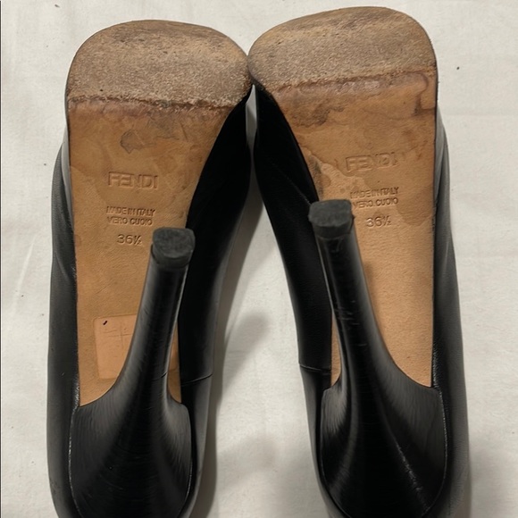 FENDI Décolleté black platform heels FF size 36.5 - Picture 5 of 6